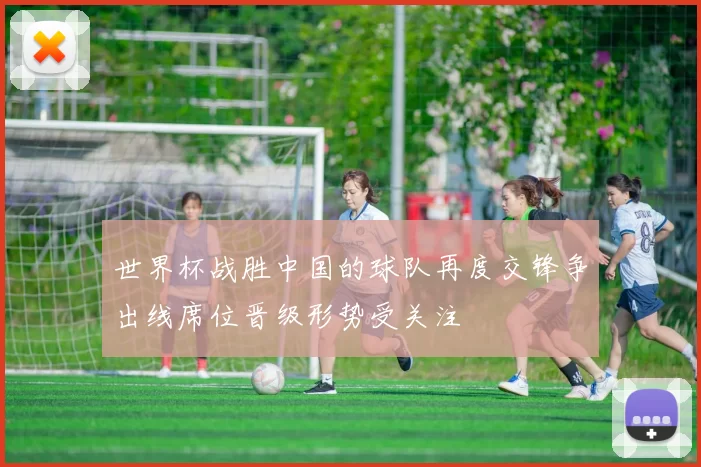 世界杯战胜中国的球队再度交锋争出线席位晋级形势受关注